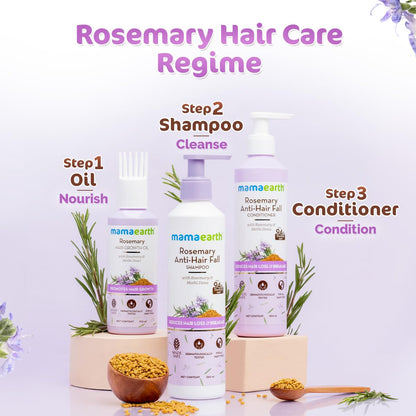 Mamaearth Rosemary Hair Growth Oil with Rosemary & Methi Dana for Promoting Hair Growth - 150 ml | Controls Hair Fall | Strengthens Hair