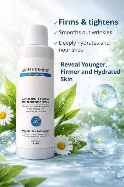 Tightening & Firming Face Cream with Collagen & Peptides | Anti-Aging Moisturizer with Retinol, Niacinamide & Hyaluronic Acid | Reduces Wrinkles & Fine Lines | Hydrating Day & Night Cream 100ml