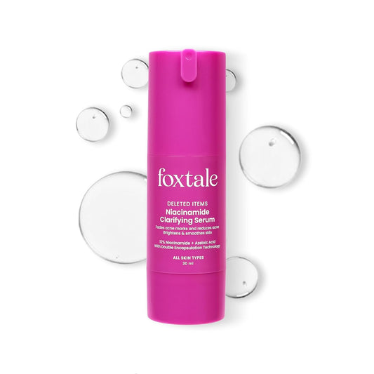 Foxtale 12% Niacinamide Face Serum with Azelaic Acid for Brightening & Oil Control | Reduces Acne, Pigmentation & Acne Marks | Brightens & Smoothens Skin | Fragrance-Free | Face Serum for Women & Men | 30 ml