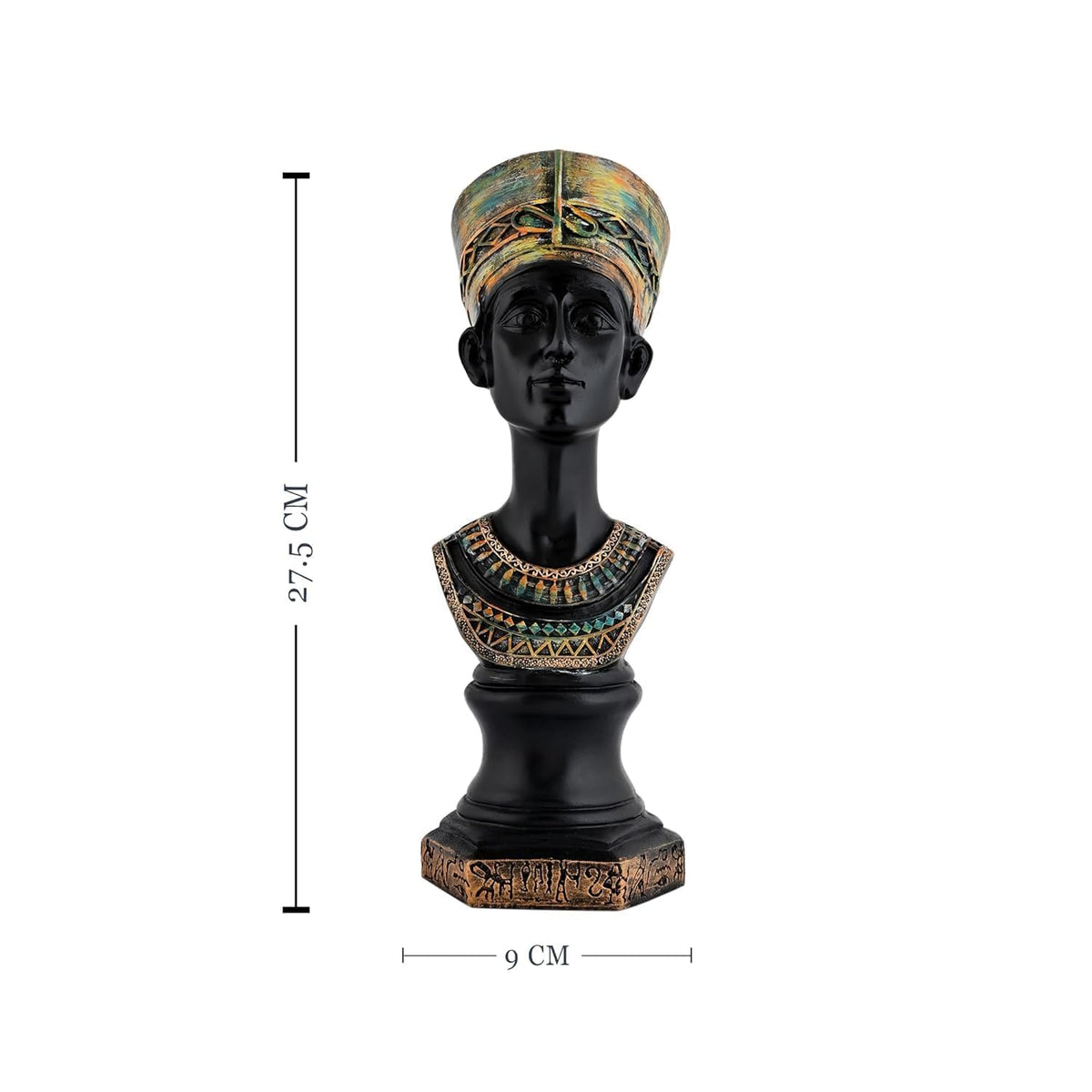 African Lady Statue with Pot|Stunning Cultural Home Décor (Pack of 1, Black & Gold, Model 4)