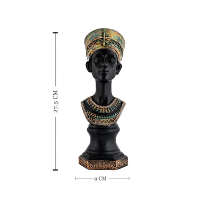 African Lady Statue with Pot|Stunning Cultural Home Décor (Pack of 1, Black & Gold, Model 4)