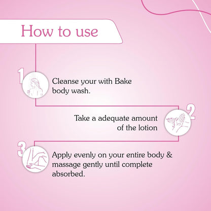 BAKE Alpha Arbutin Rice Water Body Lotion SPF 30 PA+++ for Pigmented & Tanned Skin | For Uneven Skin Tone, Tan Removal & Pigmentation | For Women & Men | 200ml