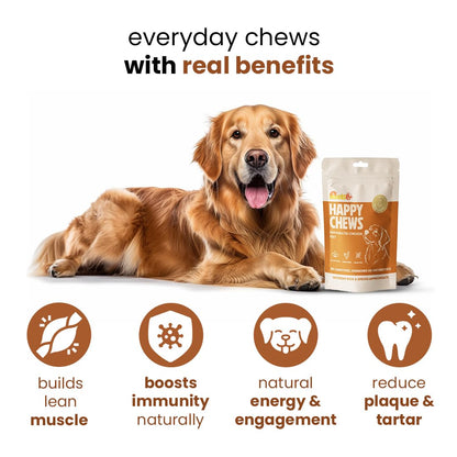 Nootie Happy Chews – Dehydrated Chicken Feet Dog Treats (80g) | Natural, Protein-Rich Chew for Joint & Dental Health