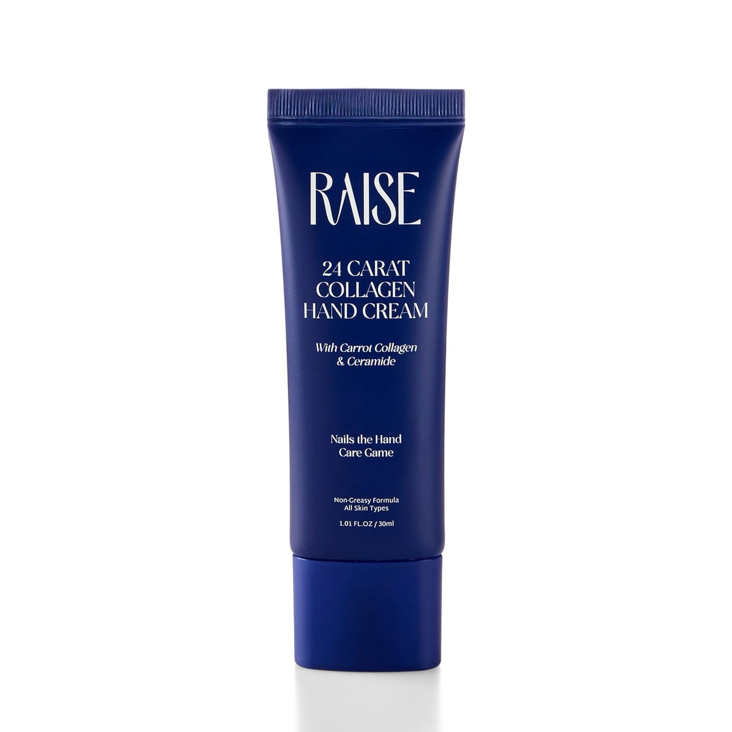 Raise 24 Carat Collagen Hand Cream | Anti-Aging Moisturizer for Hands with Niacinamide, Ceramides & Carrot Collagen | Fades Wrinkles & Fine Lines | 30ml