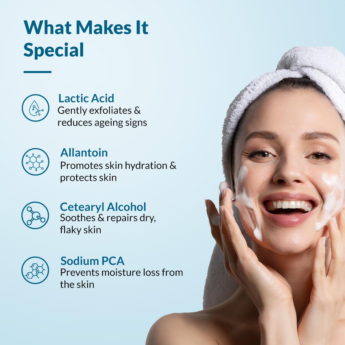 Fixderma Non Drying Cleanser, soap-free & pH Balanced cleanser, Pore-Refining, Dermatologist tested, Face Exfoliator, Non-comedogenic & Non-irritating skin cleanser - 75g