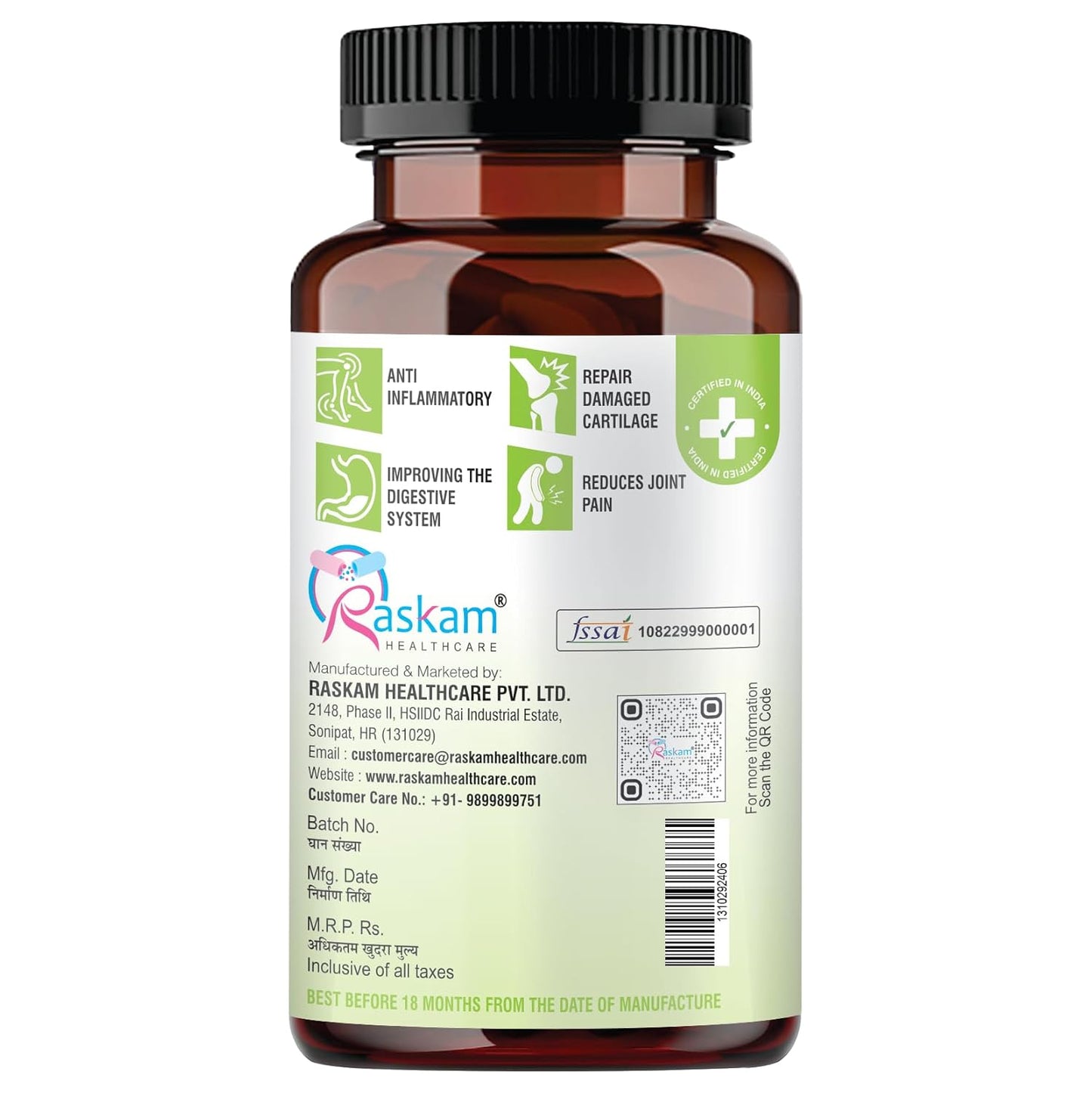 Cissus Quadrangularis Extract 1000mg - 100 Veg Capsules- Bone & Joint Wellness