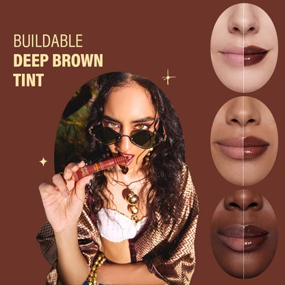 Plum BodyLovin’ Kaapi Tiramisu Glassic Lip Balm | Espresso Brown Gloss Tint | Hydrating Lip Balm with Hazelnut Oil, Ceramides & Hyaluronic Acid | Moisturizes Dry & Chapped Lips | 10 g