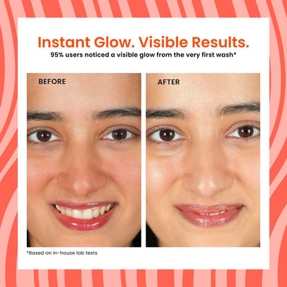 Foxtale Vitamin C Super Glow Face Wash with Papaya enzyme | Reduces Tan | Boosts Glow | Gently Exfoliates & Brightens Skin | Reduces Pigmentation | Face Wash for Men & Women- 100ml