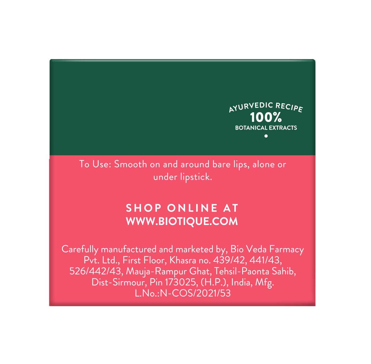 Biotique Fruit Whitening/Brightening Lip Balm SPF 50 | Hydrated and Nourishing Lips | Visibly Lighter Lips | Evens Out Lip Tone | De-pigmentation Balm |100% Botanical Extracts| All Skin Types | 10gm