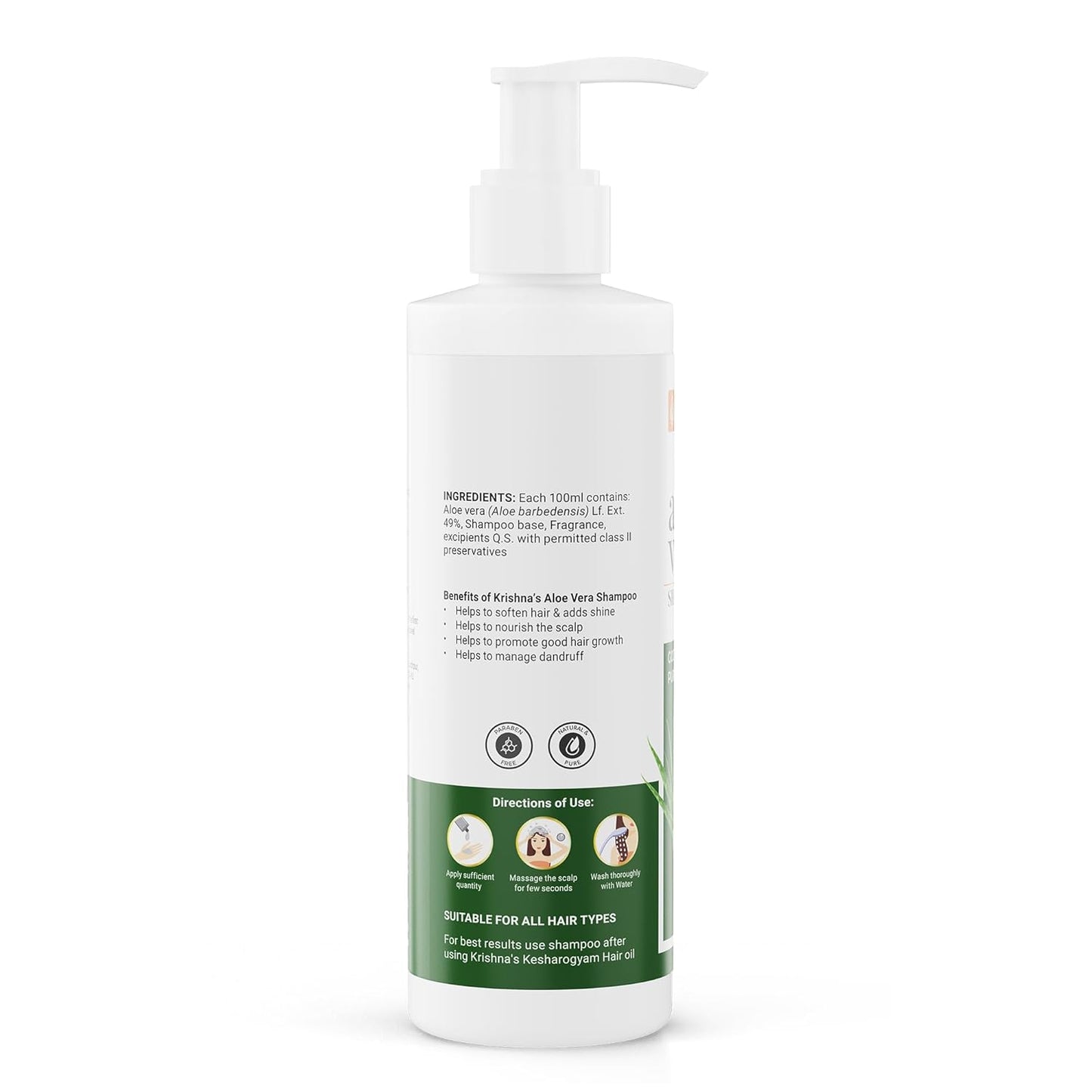 Krishna's Aloe Vera Shampoo Cleans - 500 ml