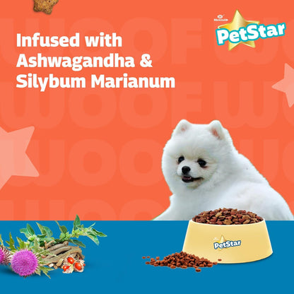 Mankind PetStar Puppy Dry Dog Food, 28% High Protein, Milk & Wheat Flavor, 1 kg | Complete Nutrition for Puppies | Puppy Dog Food