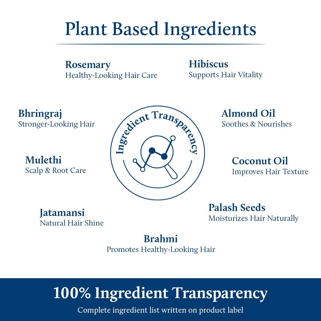 Blue Nectar 10% Rosemary Advanced Hair Growth Serum for Scalp | Organic Tonic Spray with Hibiscus & Bhringraj for Nourishment & Hair Fall Control | Serum for Dry & Frizzy Hair (8 Herbs, 100 ml)
