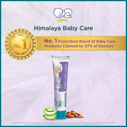 Himalaya Baby Diaper Rash Cream (50g) | Relieves Rashes, reduces Redness & Irritation | With Aloe Vera, Yashad Bhasma, Almond Oil