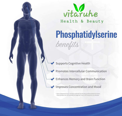 Vitaruhe® Phosphatidylserine Brain Ultimate Complex 500 Mg Per Serving 90 Vegetarian Caps (Verified For Active Components)