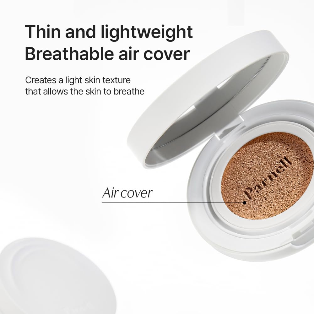 Parnell Cicamanu Serum Cushion Foundation (13C Fair) Hydrating Soothing Korean Cushion Foundation with Centella & Madecassoside, Buildable Coverage, Dewy Finish, Lightweight, Smooth Radiant Glass Skin (15g)