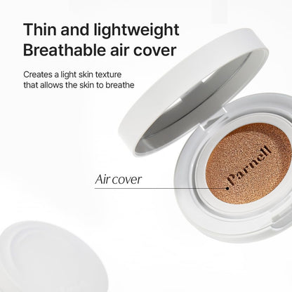 Parnell Cicamanu Serum Cushion Foundation (13C Fair) Hydrating Soothing Korean Cushion Foundation with Centella & Madecassoside, Buildable Coverage, Dewy Finish, Lightweight, Smooth Radiant Glass Skin (15g)