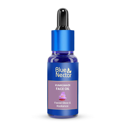 Blue Nectar Kumkumadi Tailam Face Oil for Glowing Skin | Pure Saffron Sandalwood Kumkumadi Oil for Face - Ayurvedic Brightening Serum for Glowing Skin for Women & Men (26 Herbs, 30 ml)