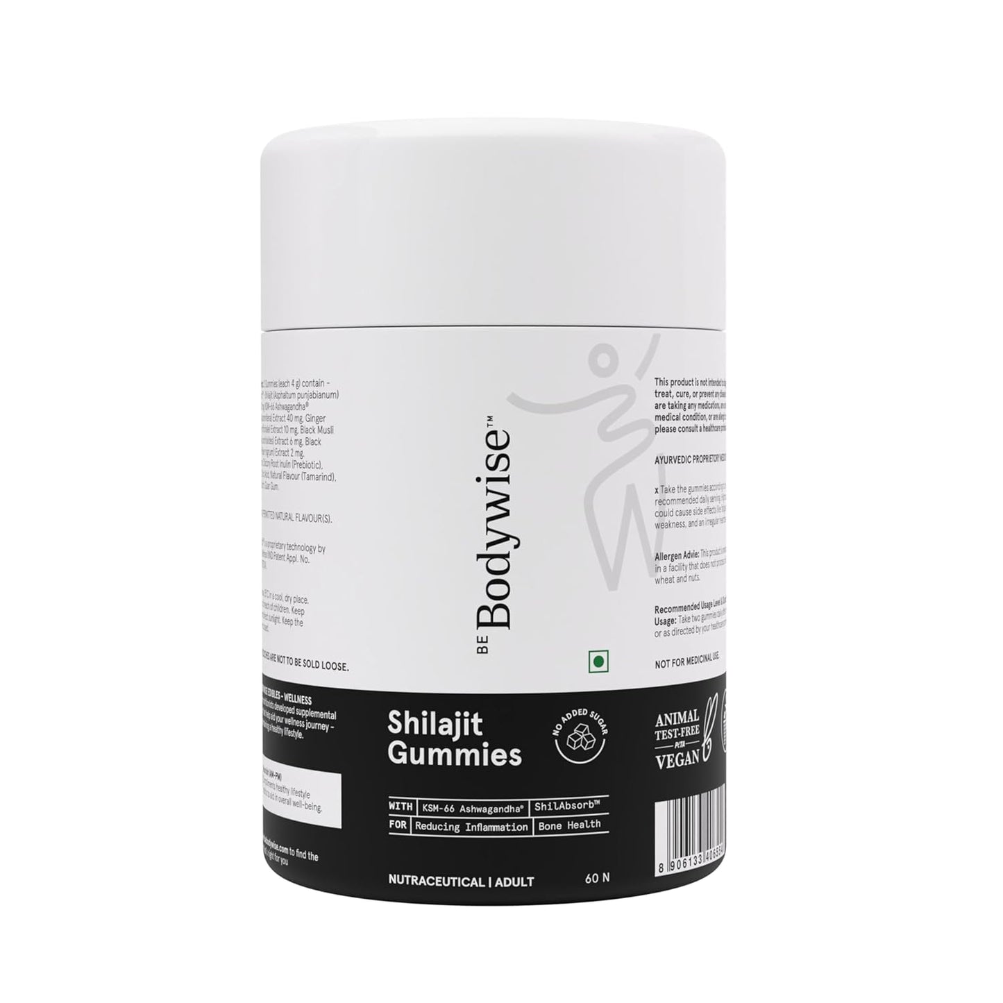 Be Bodywise Pure Himalayan Shilajit/Shilajeet Gummies for Women | 70% Fulvic Acid & KSM-66 Ashwagandha | Boosts Energy, Stamina & Strength | No Added Sugar | 60 Gummies