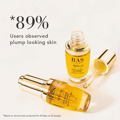 RAS Luxury Oils Infinity Anti Ageing Face Elixir Natural And Organic Beauty Oil Enriched with vitamins Non Greasy Face Oil