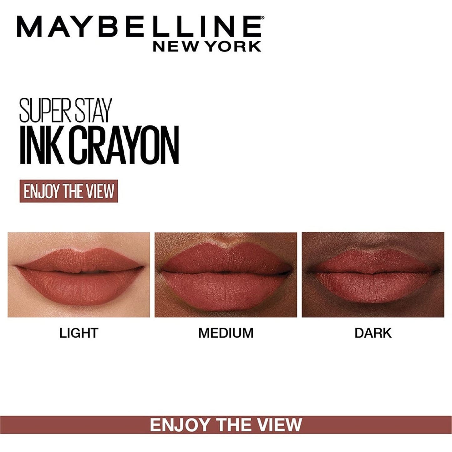 Maybelline New York Matte Ink Crayon Lipstick - 20 Enjoy the View, Matte Finish, Intense Colour, Long-lasting Up To 8 Hours. Maybelline New York Matte Ink Crayon Lipstick is Smudge Resistant | 1.2g