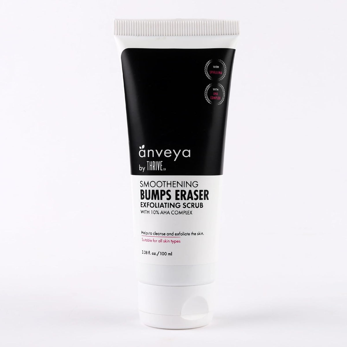 Anveya by Thrive Smoothing Bumps Eraser Exfoliating Scrub on a white background