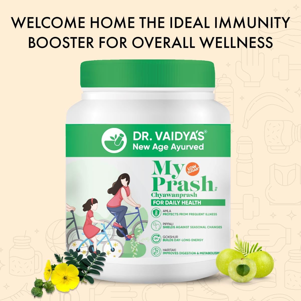 Dr. Vaidya's MyPrash Chyawanprash for Daily Health | Helps Boost Immunity & Stamina | Rich in Antioxidants | Safe For All Age Groups | 500 gm