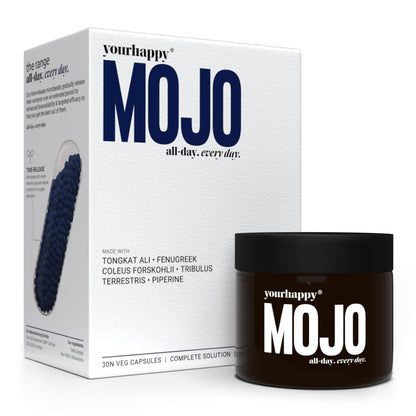 YourHappyLife MOJO Testosterone Supplement for Men with Premium Natural Stamina Amplifier and Fenugreek, L-Arginine & Tribulus for Performance Support, Muscle Recovery & Stamina 30 Capsules
