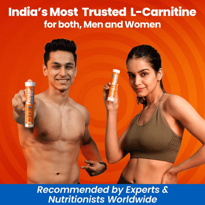 FAST&UP L-Carnitine 2000Mg Effervescent Tablets|Premium Carnipure® Carnitine Supplement|Helps Convert Fat Into Energy, Supports Weight Loss, Fat Burn & Lean Muscle|Orange Flavour, 20 Tabs (Pack of 1)