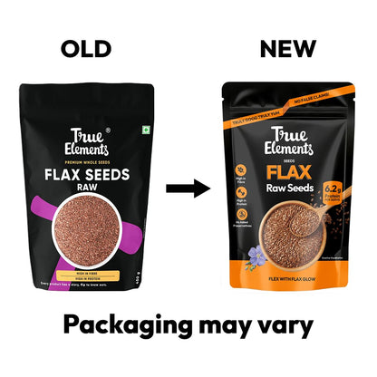 True Elements Flax Seeds 900g - Alsi Seeds | Flax Seeds for Hair Growth | Raw Seeds for Eating | Source of Iron & Dietary Fibre | Source of Iron | Rich in Protein