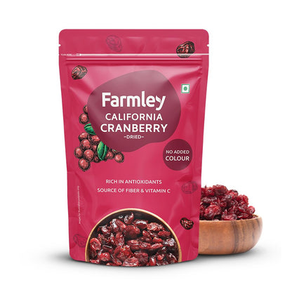 Farmley Dried Cranberry I 250 Gram, Pack Of 1 I Dried Fruit, Berries, High Nutrient And Antioxidant No Added Preservatives