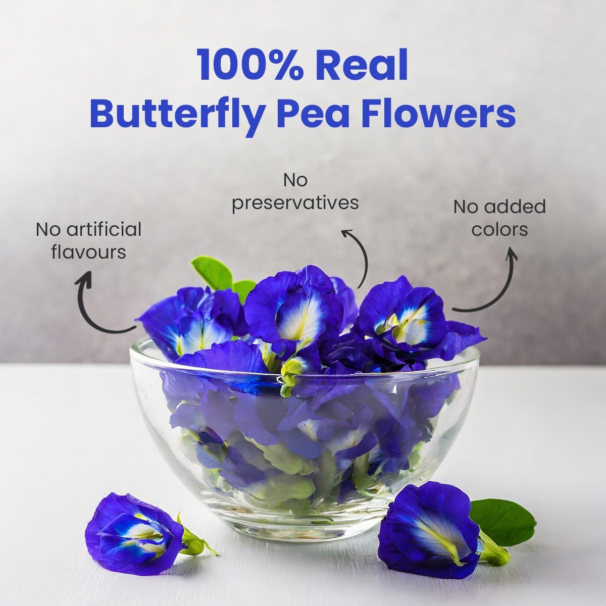 BLUE TEA - Butterfly Pea Flower Tea - 60+ Cups | SUPER ANTIOXIDANT | Caffeine Free || Aparajita - Shankhpushpi || Flower Based - Herbal Tea | Reusable Pet Jar