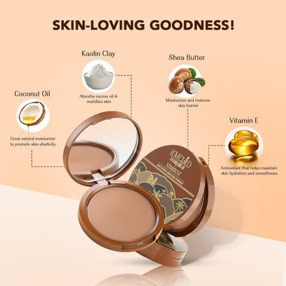 Lovechild Masaba Stardust Bronzing Powder, Soft-Focus Mattifying Finish, With Coconut Oil, Shea Butter & Vitamin E, Barely There (Reddish Brown) - 9 g