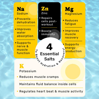What's Up Wellness Daily Electrolytes Powder - Assorted Flavour Pack | Zero Added Sugar | Instant Hydration - Sodium, Potassium, Magnesium & Zinc | Vegan - 3 Sachets