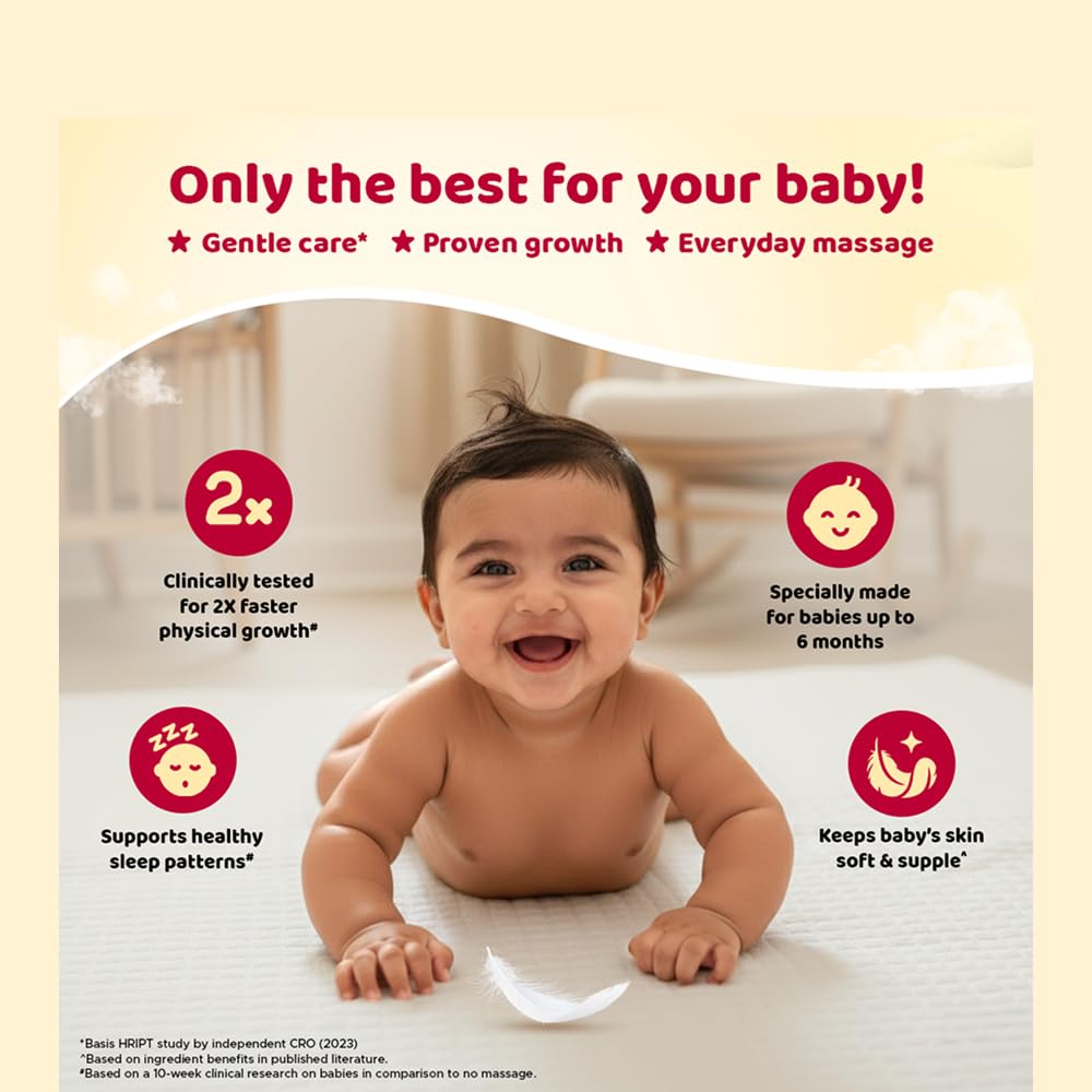 Dabur Lal Tail : Ayurvedic Baby Massage Oil 500Ml|Clinically Tested 2X Faster Physical Growth For Stronger Bones And Muscles