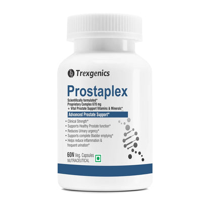 Trexgenics Prostaplex supplement bottle on a white background