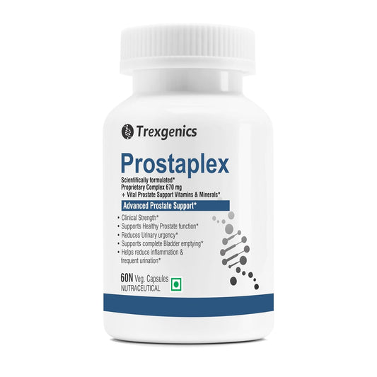 Trexgenics Prostaplex supplement bottle on a white background