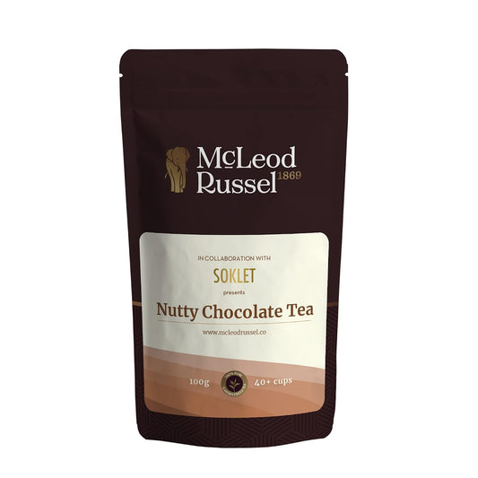 McLeod Russel 1869 – Nutty Chocolate Tea | 100g | Loose Leaf Orthodox Black Tea | With Almonds & Coconut | Rich Chocolate Flavour with Cacao Nibs | Dessert Tea | 40+ Cups