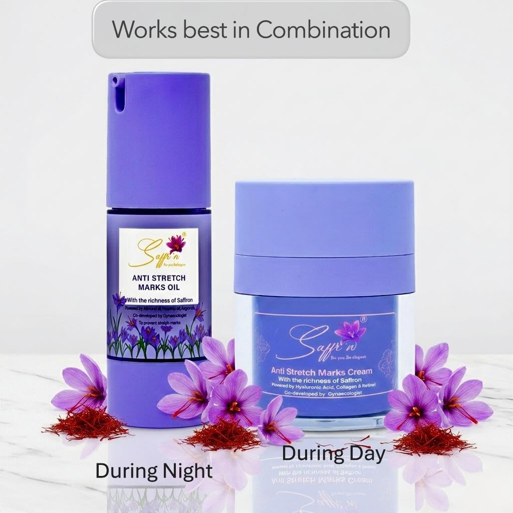 Gynaecologist co-developed Anti Stretch Marks Cream suitable for all Stretch Marks | With Shea Butter, Hyaluronic Acid, and Collagen | Scar Removal | Uneven Skin Tone | Vitamin C and Retinol | 50ml