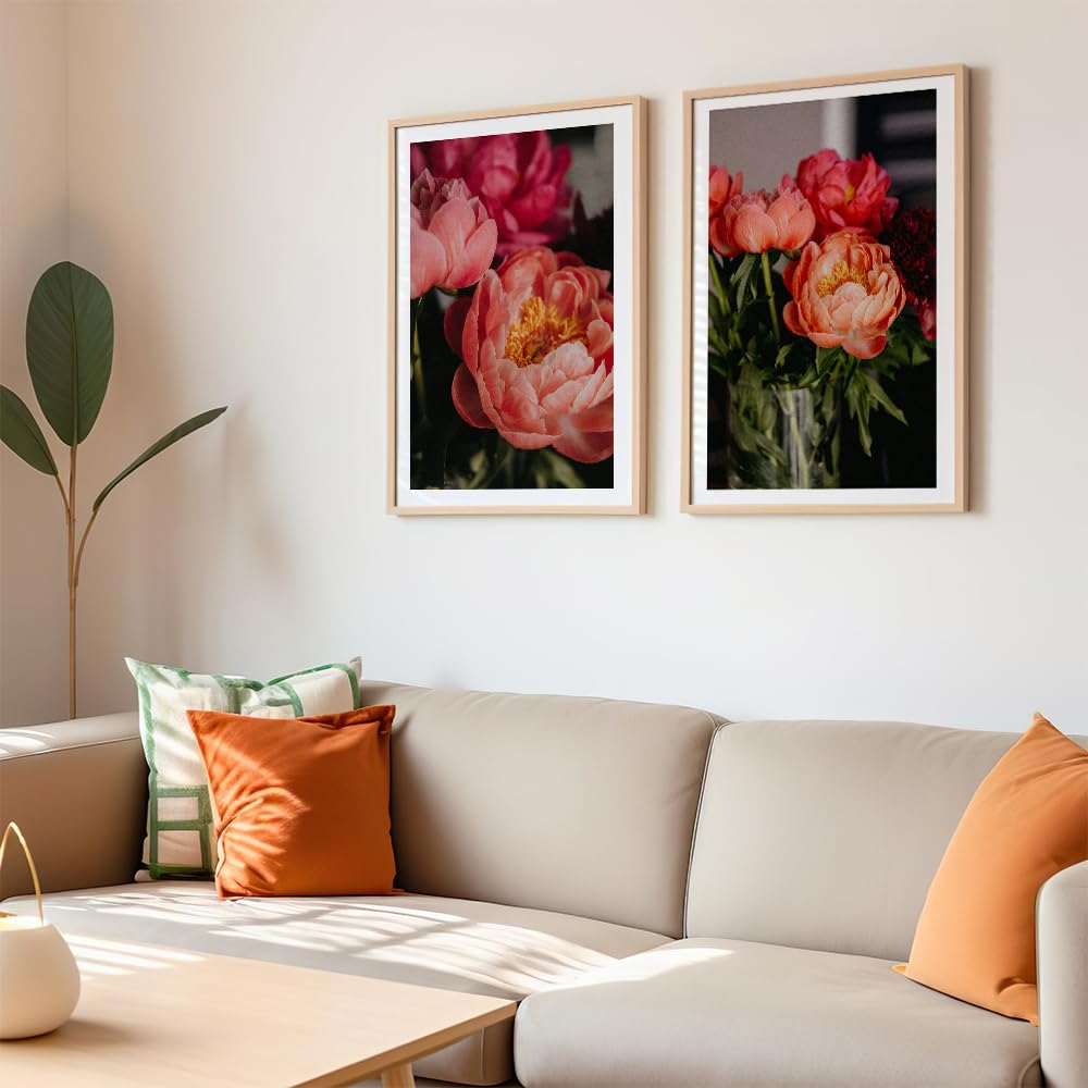 Set of 2 wall art paintings for living room & wall painting for bedroom wall decor - (10x13 Inch framed poster, Paintings for home decor)