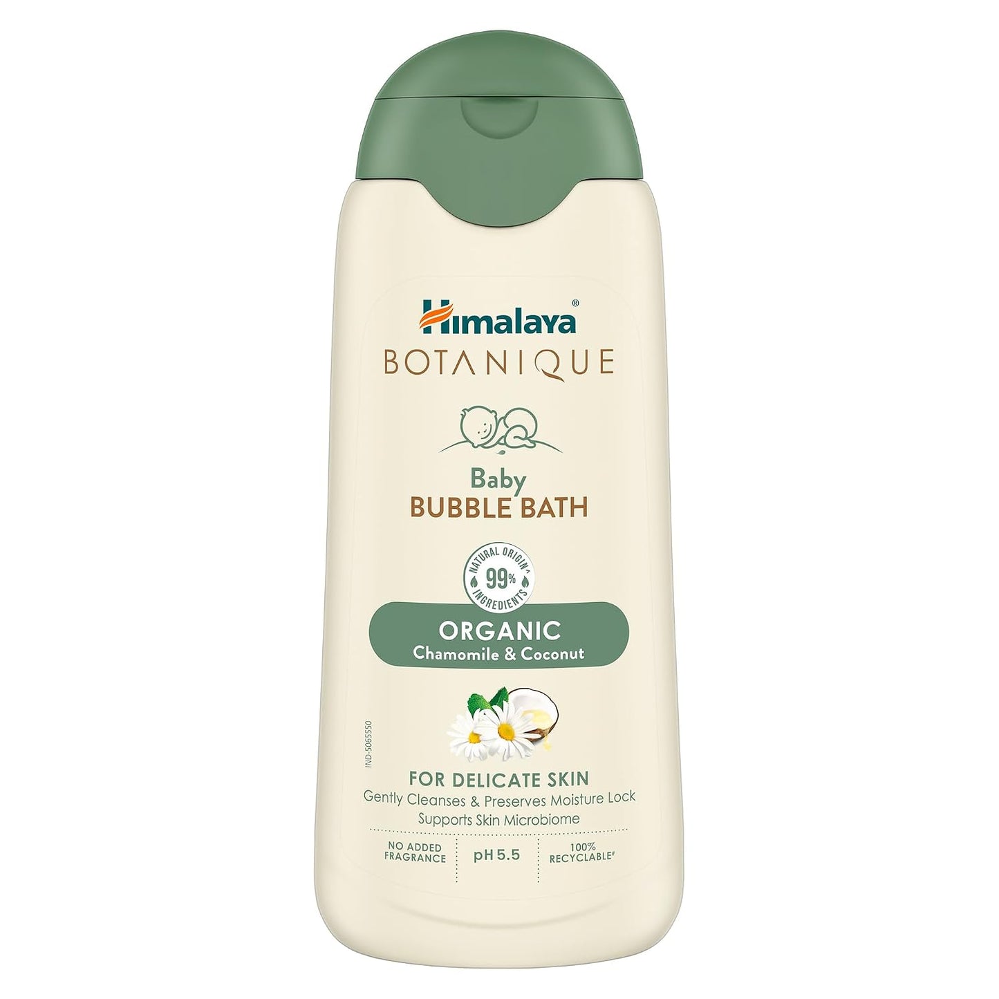 Himalaya Botanique Baby Bubble Bath 100 ml | Organic | Preserve Moisture Lock | No Tears | Dermatologically Tested | Helps Protect Skin Barrier | pH 5.5 | Hypoallergenic |No Added Fragrance