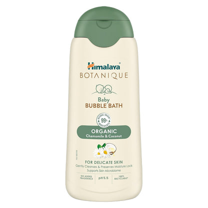 Himalaya Botanique Baby Bubble Bath 100 ml | Organic | Preserve Moisture Lock | No Tears | Dermatologically Tested | Helps Protect Skin Barrier | pH 5.5 | Hypoallergenic |No Added Fragrance