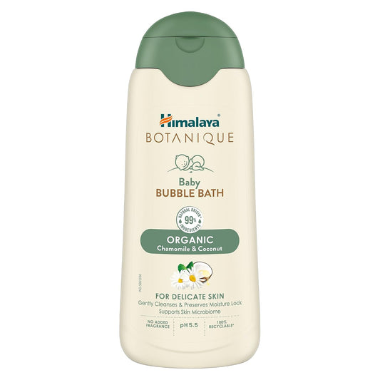 Himalaya Botanique Baby Bubble Bath 100 ml | Organic | Preserve Moisture Lock | No Tears | Dermatologically Tested | Helps Protect Skin Barrier | pH 5.5 | Hypoallergenic |No Added Fragrance