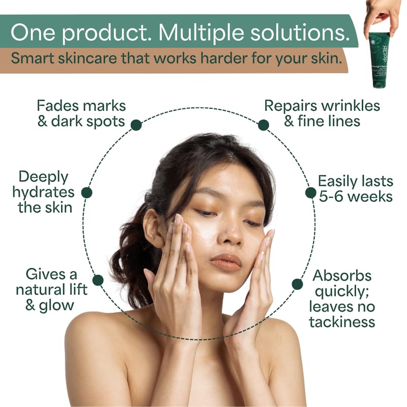 Overnight Repair Night Cream | 0.1% Retinol | Repairs Wrinkles & Fine Lines | Fades Marks & Dark Spots | Safest Form Of Retinol, NanoWhite, Kojic Acid, Collagen Peptides | All Skin Types | Formulated With Dermatologists | 50g