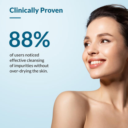 Fixderma Non Drying Cleanser, soap-free & pH Balanced cleanser, Pore-Refining, Dermatologist tested, Face Exfoliator, Non-comedogenic & Non-irritating skin cleanser - 75g