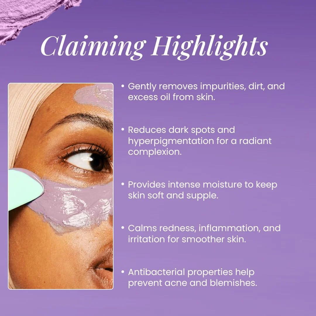 Suroskie Glow & Go De-Tan Clay Mask | Kaolin Clay & Kojic Extract | Removes Tan, Dark Spots & Blackheads | Deep Cleansing & Brightening Face Pack For Glowing Skin | All Skin Types | Men & Women 50G