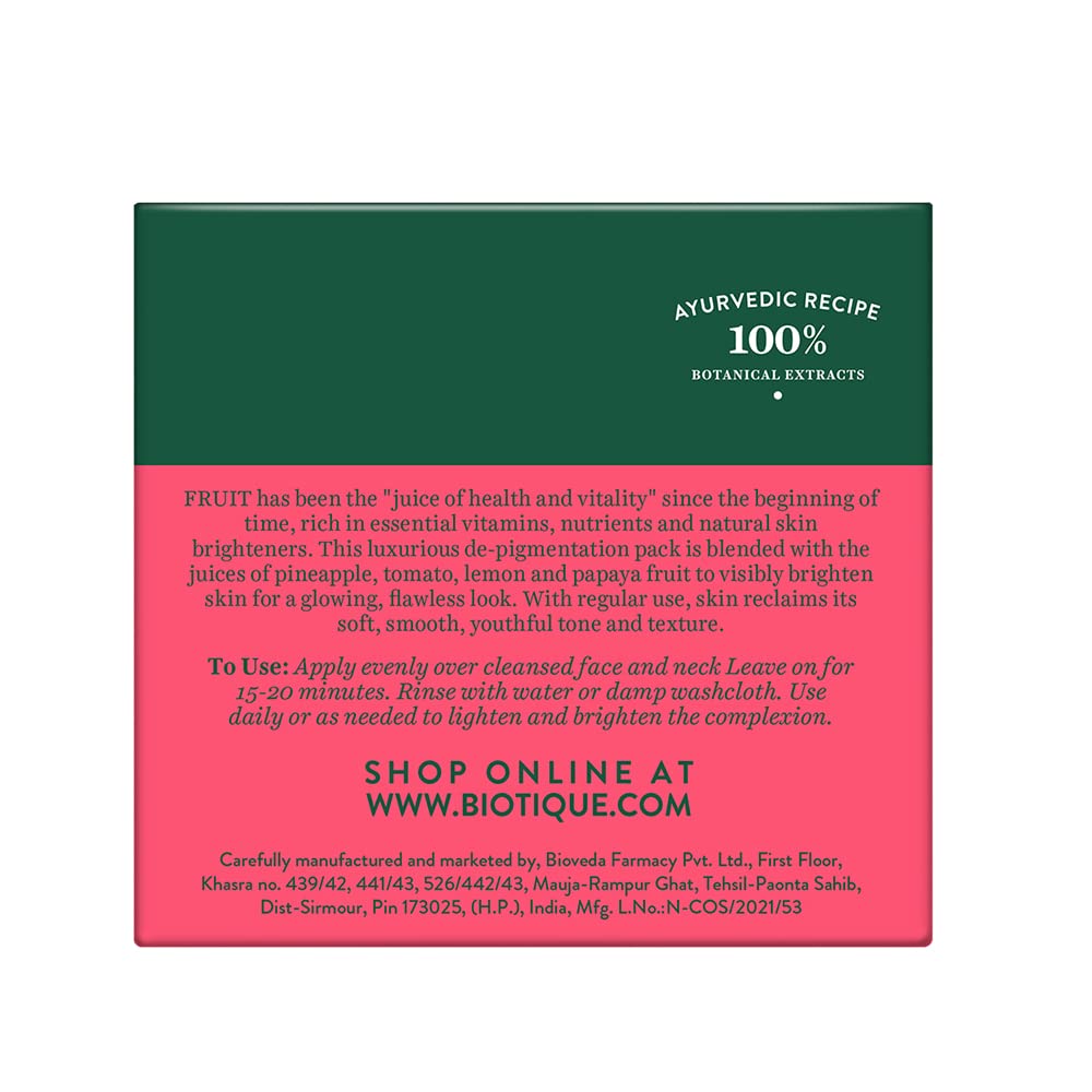 Product packaging with text and branding on a green and pink background