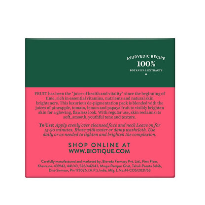 Product packaging with text and branding on a green and pink background