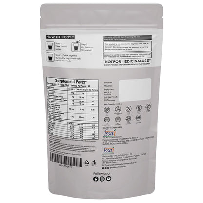 Zephivo Miduty by Palak Notes Leaky Gut Powder - Supports Gastrointestinal lining, Leaky Gut - Helps In Constipation And Heartburn - Advanced Formula with L Glutamine and Aloe Vera Extract - 300 Grams