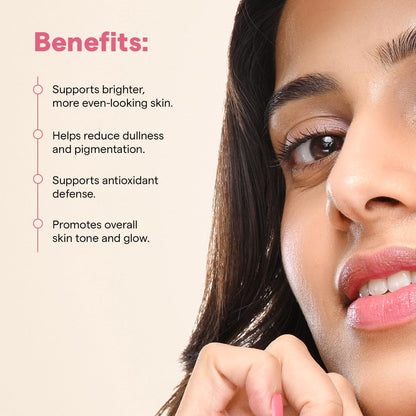 The Good Bug Gluta Glow Effervescent Tablets for Radiant Skin - 15 Tablets (Pack of 15 x 1) | L-Glutathione, Vitamin C, Lycopene For Skin Glow & Anti-Pigmentation | Strawberry Lemon|No Added Sugar