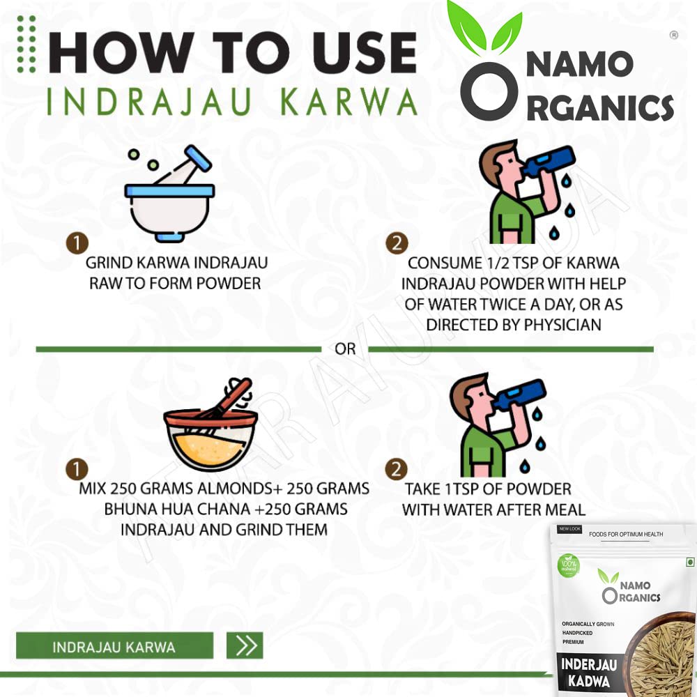 Namo Organics - Indrajau Kadwa | Indra jau - Holarrhena Pubescens 400 gm